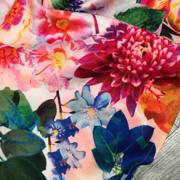 Drop waist Botanical Floral Short Sleeve Dress - Picture 6 of 7